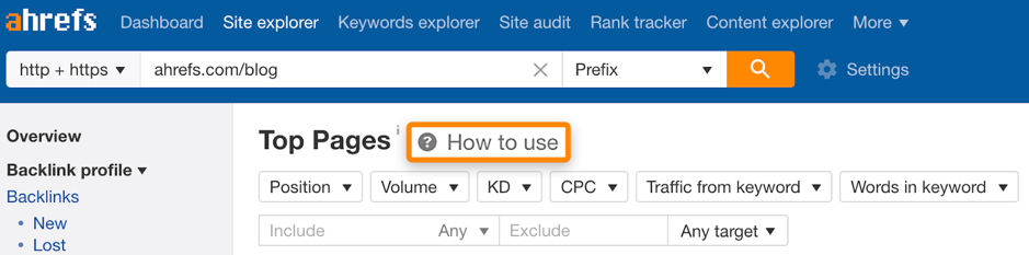 Ahrefs How to Use