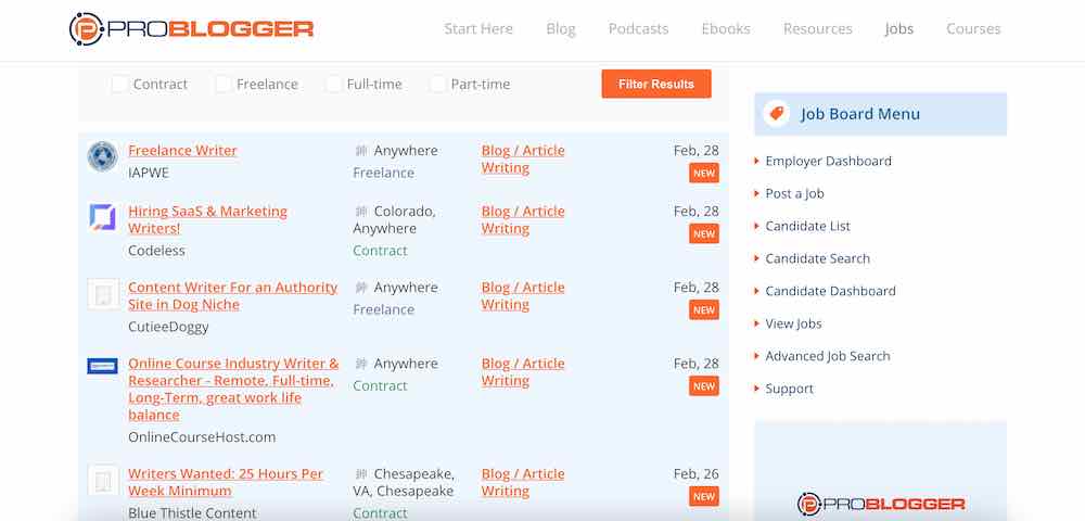 ProBlogger Jobs   Find SEO writers