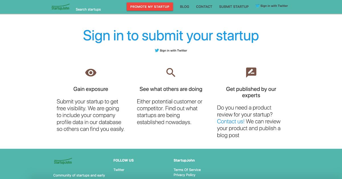 Startupjohn.com submissions   link building ideas