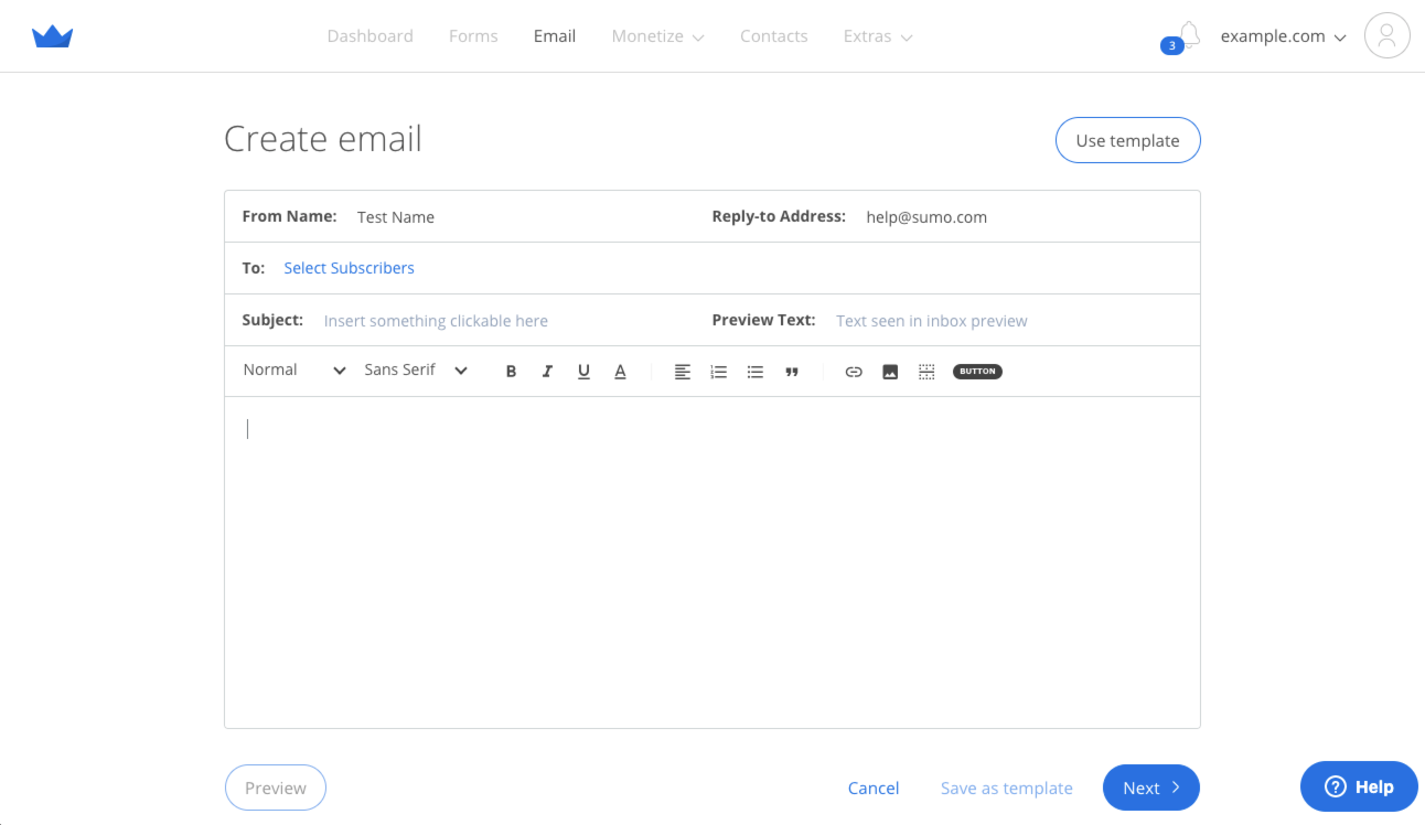 Sumo email composer